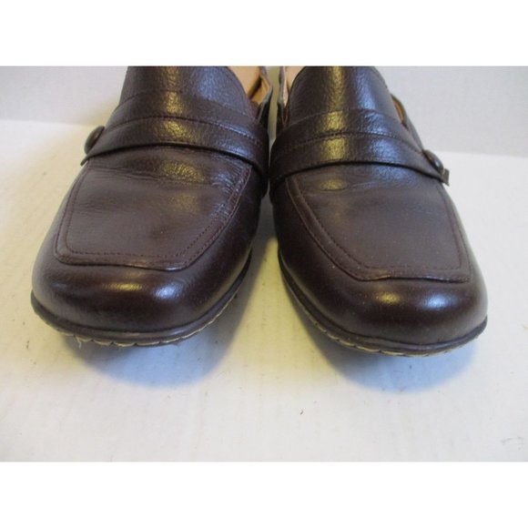 *Bjorndal Chestnut Brown 'GENA' MaryJane Slide Clog Mules - Picture 5 of 9